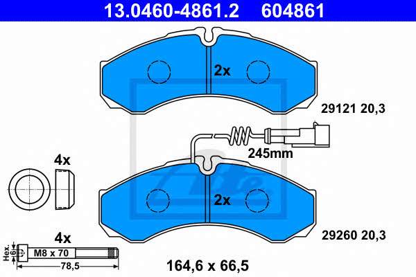 Ate Brake pad set – price 333 PLN