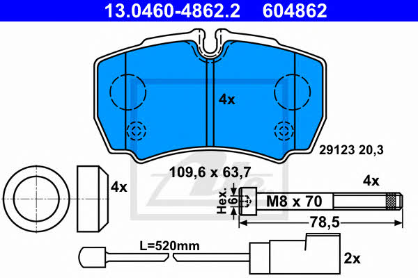 Ate Brake pad set – price 413 PLN