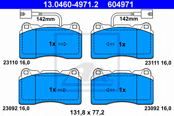 Ate Brake pad set – price 274 PLN