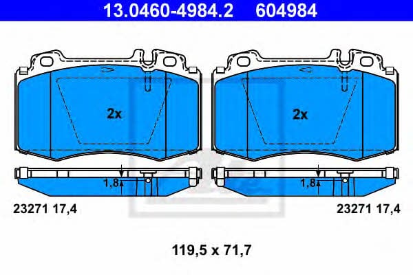 Ate Brake pad set – price [object Object] PLN