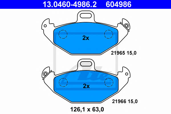 Ate Brake Pad Set, disc brake – price 127 PLN