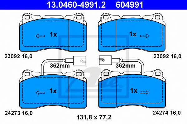 Ate Brake pad set – price 264 PLN