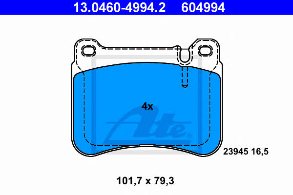 Ate Brake pad set – price 313 PLN