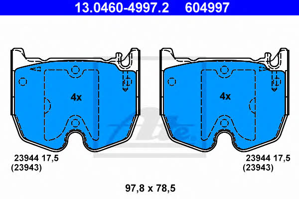 Ate Brake pad set – price 388 PLN
