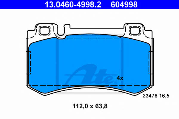 Ate Brake pad set – price 227 PLN