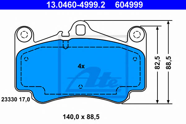 Ate Brake pad set – price 394 PLN
