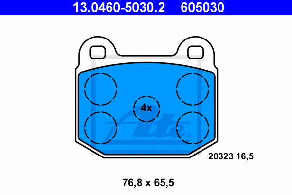 Ate Brake Pad Set, disc brake – price 91 PLN
