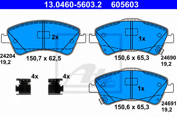 Ate Brake Pad Set, disc brake – price 248 PLN