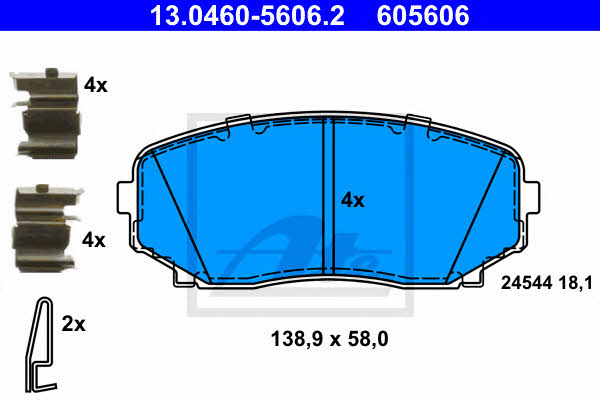Ate Brake Pad Set, disc brake – price 261 PLN