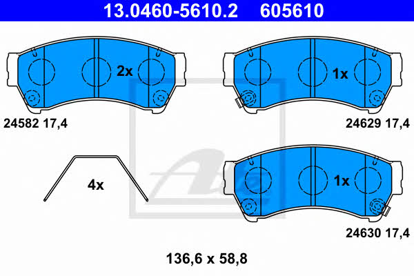 Ate Brake pad set – price 262 PLN