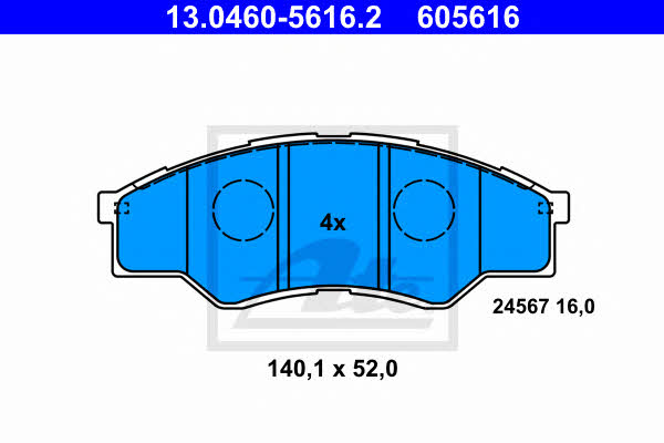 Ate Brake pad set – price 178 PLN