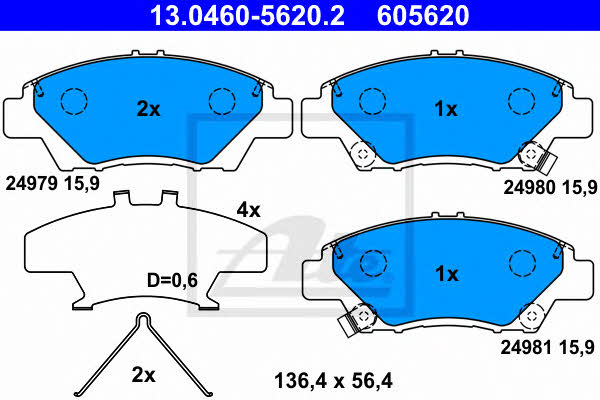Ate Brake pad set – price 234 PLN