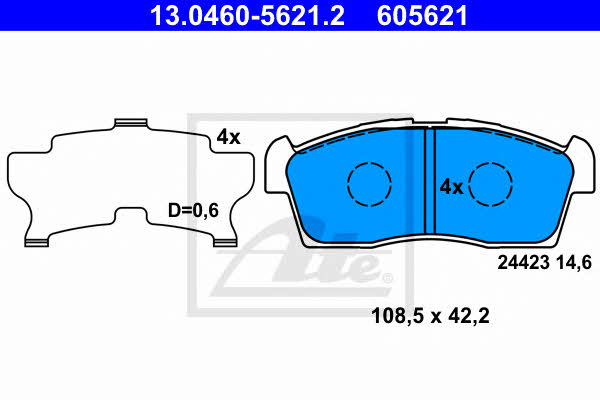 Ate Brake Pad Set, disc brake – price 164 PLN