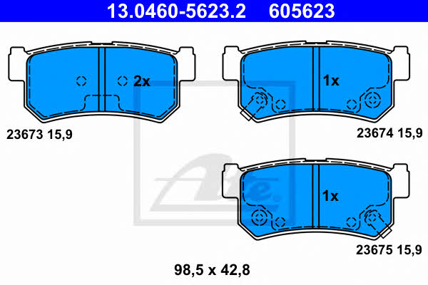 Ate Brake pad set – price [object Object] PLN