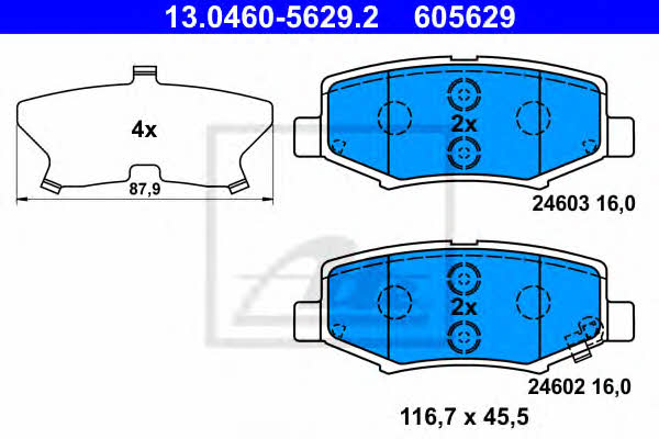 Ate Brake pad set – price 279 PLN