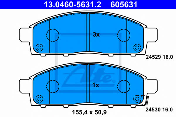 Ate Brake pad set – price 233 PLN