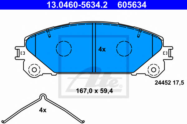 Ate Brake pad set – price 345 PLN