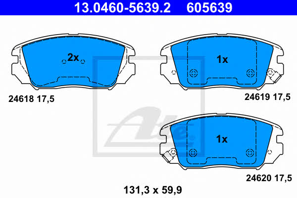 Ate Brake pad set – price 261 PLN