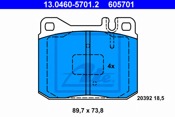 Ate Brake pad set – price 247 PLN
