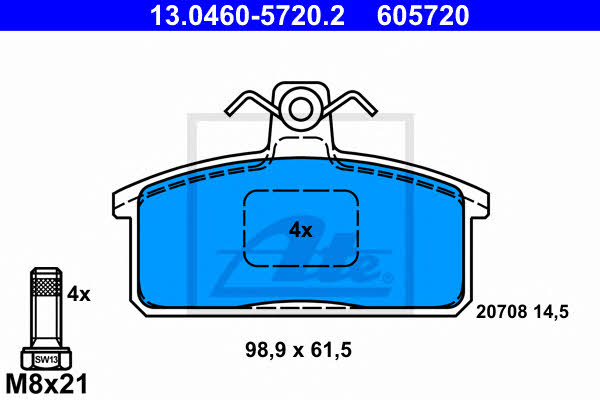 Ate Brake pad set – price 183 PLN