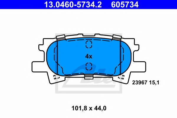 Ate Brake pad set – price 210 PLN