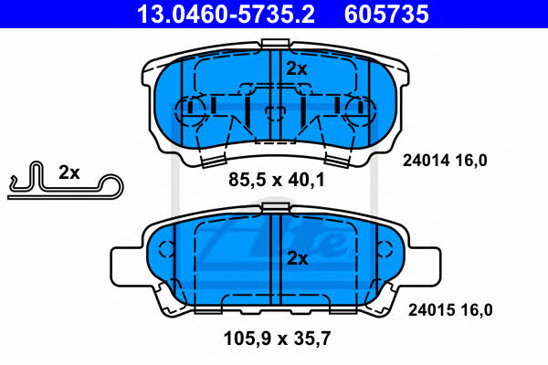 Ate Brake pad set – price 160 PLN