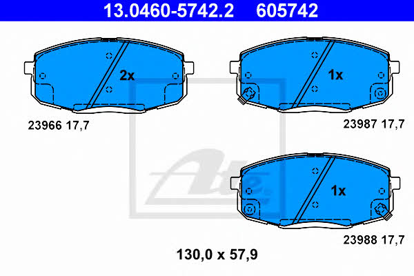 Ate Brake pad set – price 194 PLN