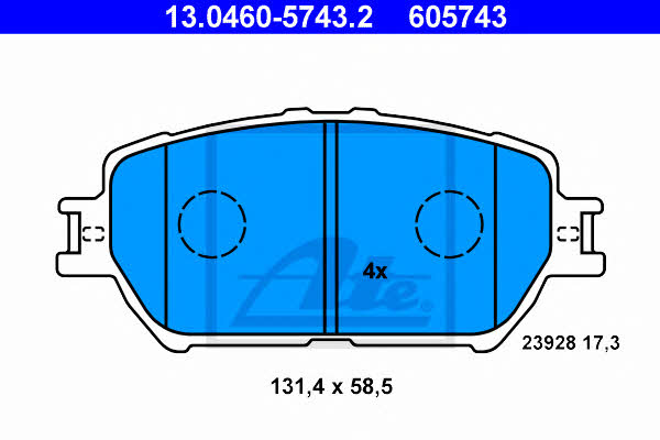 Ate Brake pad set – price [object Object] PLN