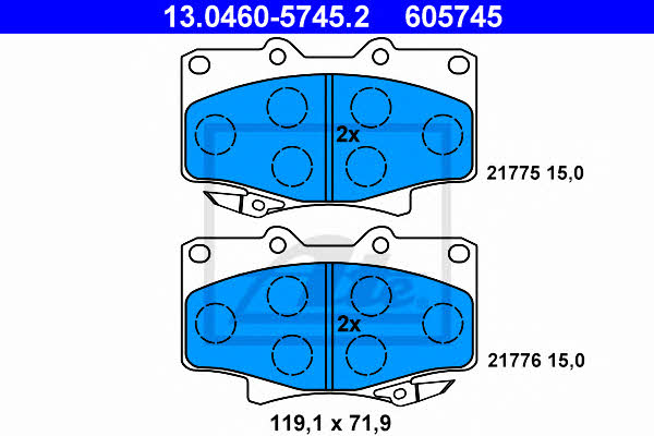 Ate Brake pad set – price 170 PLN
