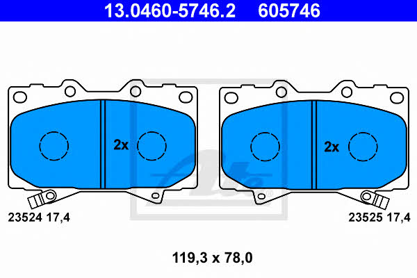 Ate Brake Pad Set, disc brake – price 148 PLN