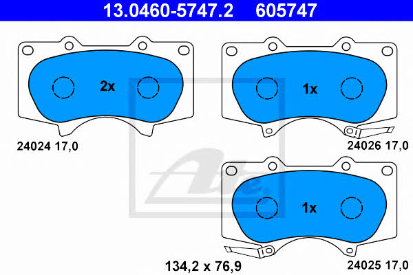 Ate Brake pad set – price 260 PLN