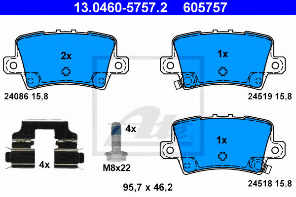 Ate Brake Pad Set, disc brake – price 176 PLN