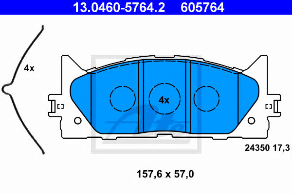 Ate Brake pad set – price 257 PLN