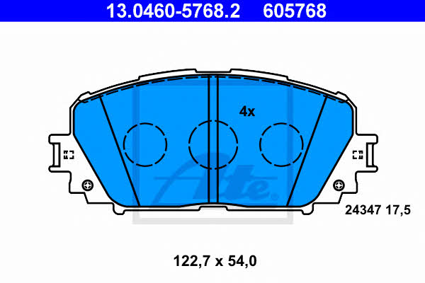 Ate Brake pad set – price 212 PLN