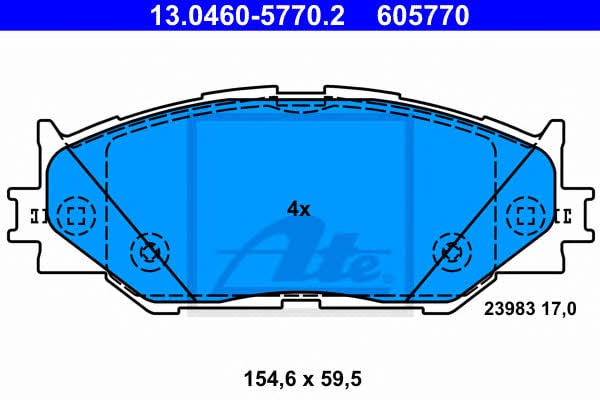 Ate Brake pad set – price 294 PLN