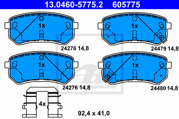 Ate Brake pad set – price 151 PLN
