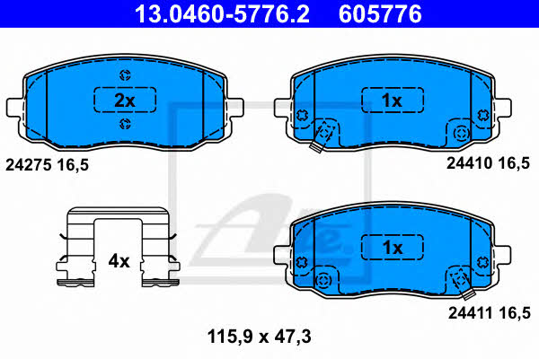 Ate Brake pad set – price 189 PLN