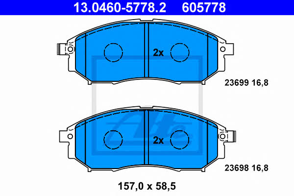 Ate Brake Pad Set, disc brake – price 259 PLN