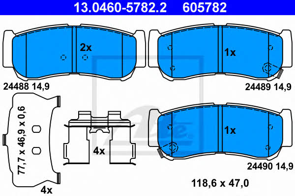 Ate Brake pad set – price 292 PLN