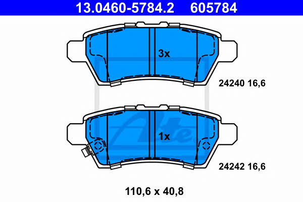 Ate Brake pad set – price 192 PLN