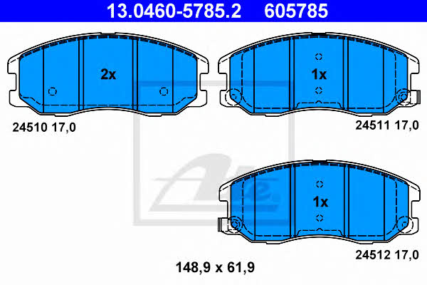 Ate Brake pad set – price 256 PLN