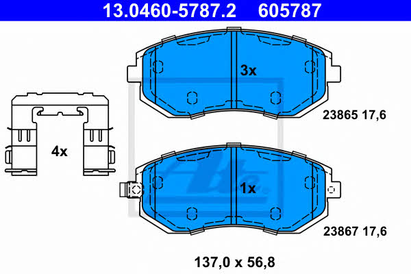 Ate Brake pad set – price 308 PLN