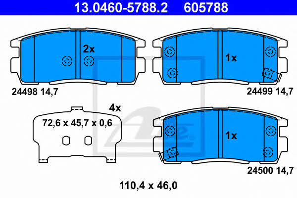 Ate Brake pad set – price 172 PLN