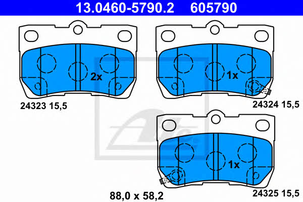 Ate Brake pad set – price 181 PLN