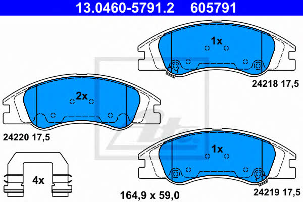 Ate Brake pad set – price 232 PLN