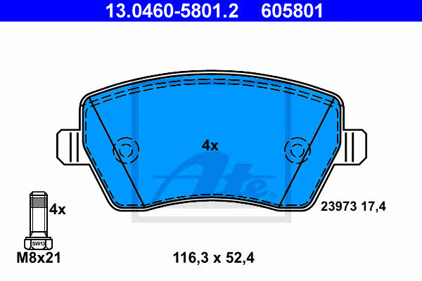 Ate Brake pad set – price 157 PLN