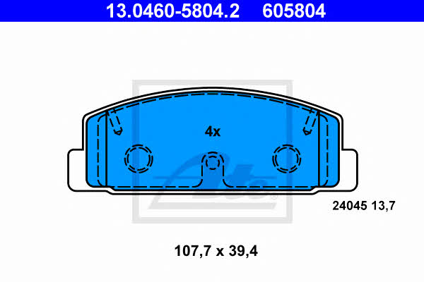 Ate Brake Pad Set, disc brake – price 145 PLN