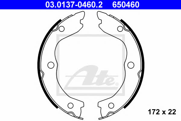 Parking brake pads Nissan: 03013704602 Ate Handbrake shoes