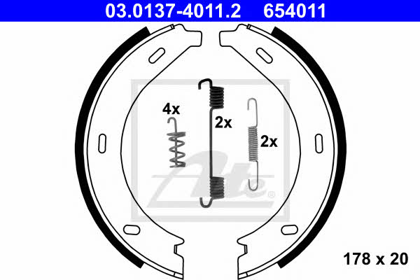 03013740112 Ate Handbrake shoes