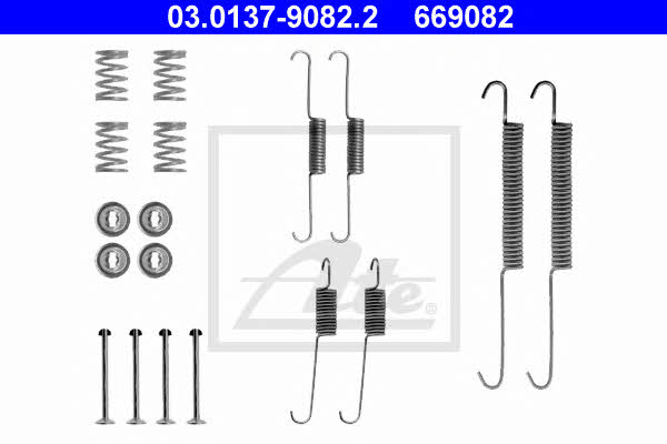 Ate 03.0137-9082.2 Mounting kit brake pads 03013790822